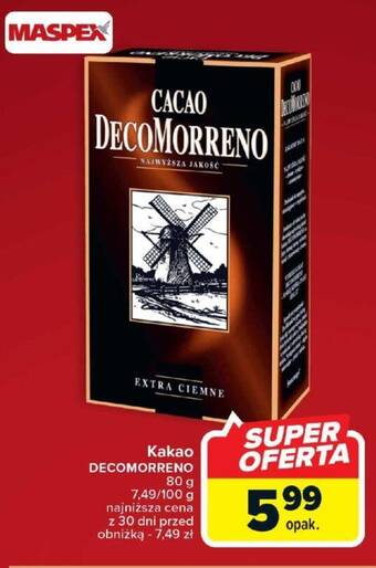 Carrefour Kakao DECOMORRENO 80g oferta