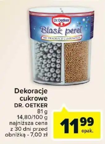 Carrefour Dekoracje cukrowe DR. OETKER 81g oferta