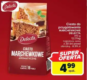 Carrefour Ciasto do przygotowania MARCHEWKOWE Delecta 410g oferta