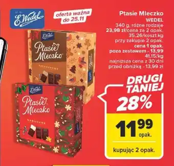 Carrefour Ptasie Mleczko 340g oferta