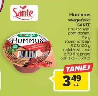 Carrefour Hummus wegański SANTE 115g oferta