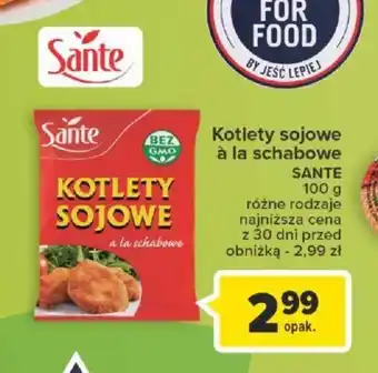 Carrefour KOTLETY SOJOWE a la schabowe Sante 100g oferta