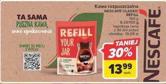 Carrefour Kawa rozpuszczalna NESCAFÉ CLASSIC 150g oferta