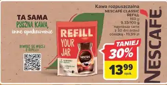 Carrefour Kawa rozpuszczalna NESCAFÉ CLASSIC 150g oferta