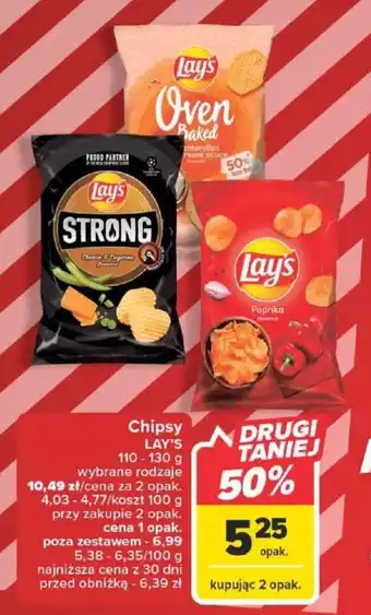 Carrefour Chipsy LAY'S 110-130g oferta