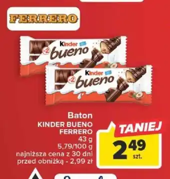 Carrefour Baton KINDER BUENO FERRERO 43g oferta