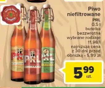 Carrefour Piwo niefiltrowane PRL 0,5l oferta