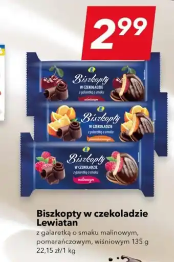 Lewiatan Biszkopty w czekoladzie Lewiatan 135g oferta