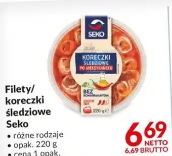 Filety/koreczki śledziowe Seko 220g
