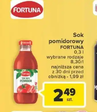Carrefour Sok pomidorowy FORTUNA 0,3l oferta