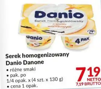 Makro Serek homogenizowany Danio Danone 4x130g oferta