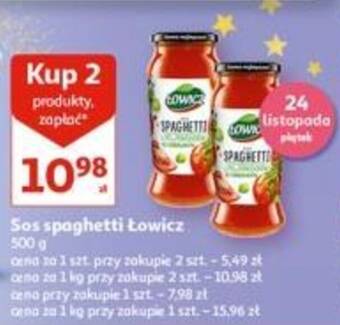 Auchan Sos spaghetti Łowicz 2 x 500 g oferta