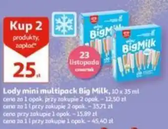 Auchan Lody mini multipack Big Milk, 20 x 35 ml oferta