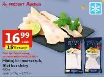 Auchan Mintaj lub morszczuk, filet bez skóry 450 g oferta