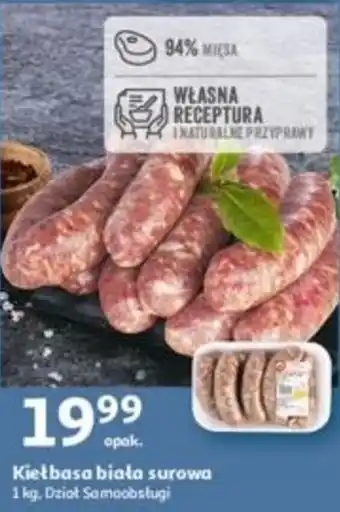 Auchan Kiełbasa biała surowa 1 kg oferta