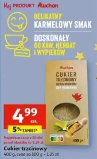 Auchan Cukier trzcinowy 400 g oferta