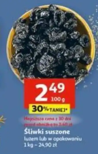 Auchan Śliwki suszone 100 g oferta