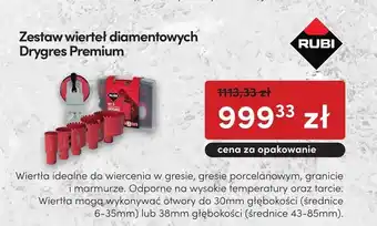 3W Zestaw wierteł rubi oferta