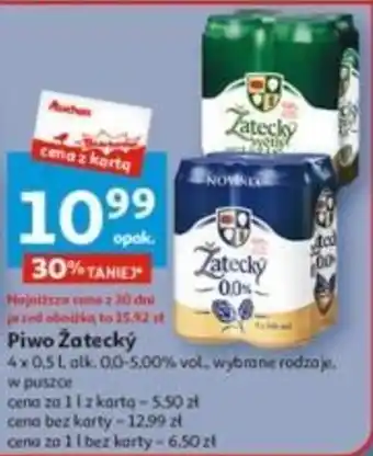 Auchan Piwo Žatecký 4 x 0,5 l oferta