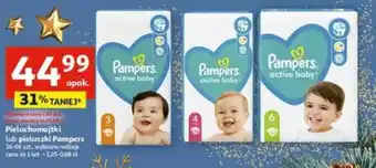 Auchan Pieluchomajtki lub pieluszki Pampers 36-66 szt. oferta