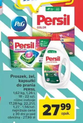 Carrefour Proszek, żel, kapsułki do prania PERSIL 1,62 kg oferta