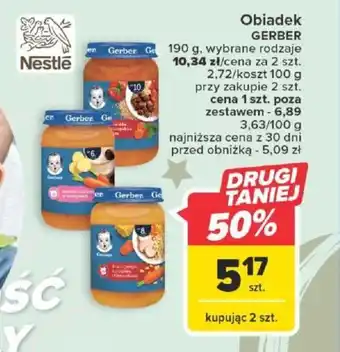 Carrefour Obiadek GERBER 190g oferta