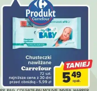 Carrefour Chusteczki nawilżane Carrefour 72 szt. oferta