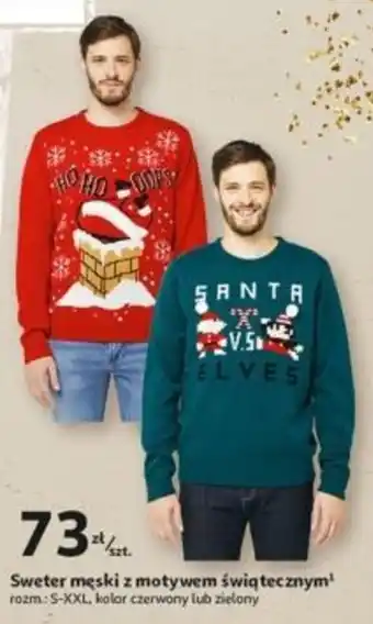 Auchan Sweter męski z motywem świątecznym oferta