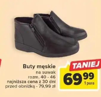 Carrefour Buty męskie na suwak rozm. 40-46 oferta