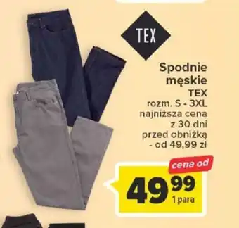 Carrefour Spodnie męskie TEX rozm. S - 3XL oferta