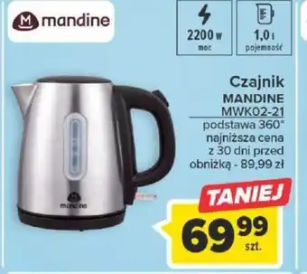 Carrefour Czajnik MANDINE MWK02-21 podstawa 360° oferta