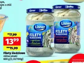 Społem Lisner śledź atlantycki wiejskie filety z cebulką 600 g oferta