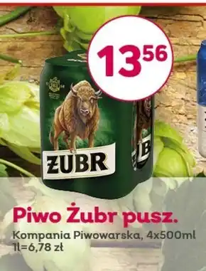 Społem Żubr piwo jasne 2 l (4 x 0,5 l) oferta