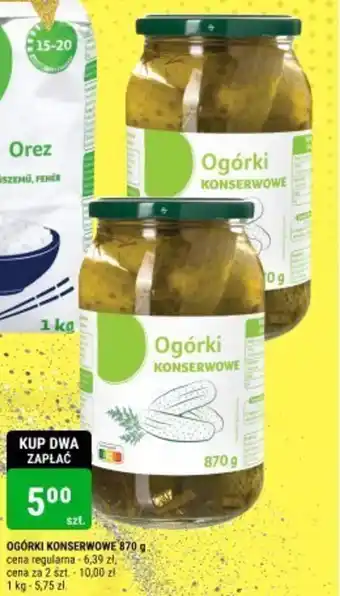 bi1 OGÓRKI KONSERWOWE 870 g oferta