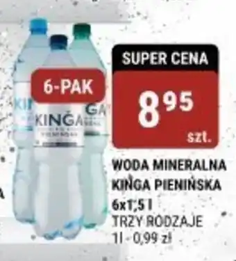 bi1 WODA MINERALNA KINGA PIENINSKA 6x1,5l oferta