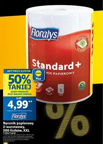 Lidl Ręcznik papierowy 2-warstwowy, 300 listków, XXL oferta