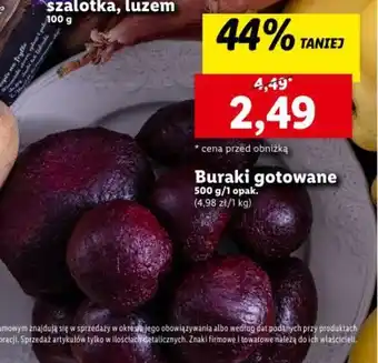 Lidl Buraki gotowane 500g oferta