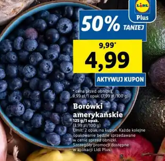 Lidl Borówki amerykańskie 125g oferta