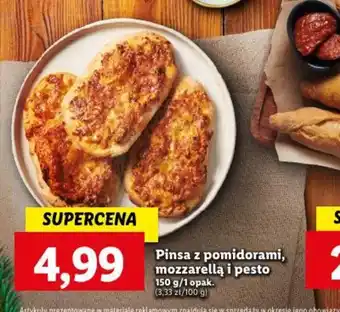 Lidl Pinsa z pomidorami, mozzarellą i pesto 150 g oferta