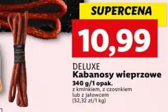 Lidl DELUXE Kabanosy wieprzowe 340g oferta