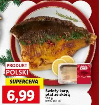 Lidl Świeży karp, płat ze skórą 100 g oferta