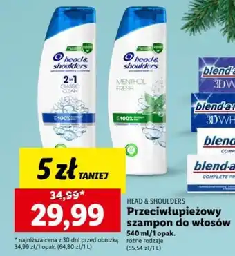 Lidl HEAD & SHOULDERS Przeciwłupieżowy szampon do włosów 540 ml oferta