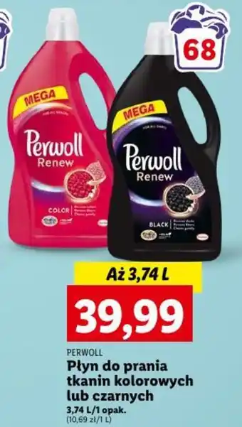 Lidl PERWOLL Płyn do prania tkanin kolorowych lub czarnych 3,74 L oferta