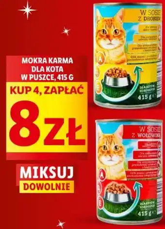 Lidl MOKRA KARMA DLA KOTA W PUSZCE, 415 G oferta