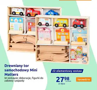 Action Drewniany tor samochodowy Mini Matters oferta