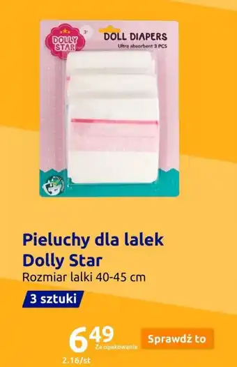 Pieluchy dla lalek Dolly Star