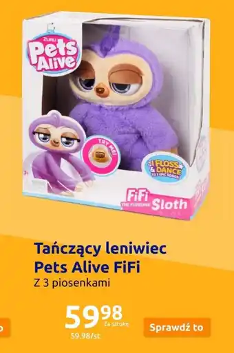Action Tańczący leniwiec Pets Alive FiFi Z 3 piosenkami oferta