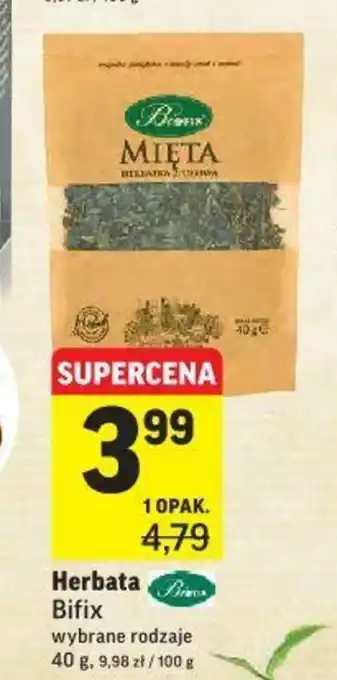 Intermarche Herbata Biofix 40g oferta