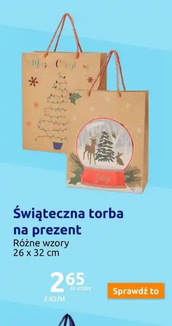 Action Świąteczna torba na prezent oferta
