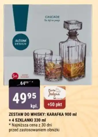 bi1 ZESTAW DO WHISKY: KARAFKA 900 ml + 4 SZKLANKI 330 ml oferta